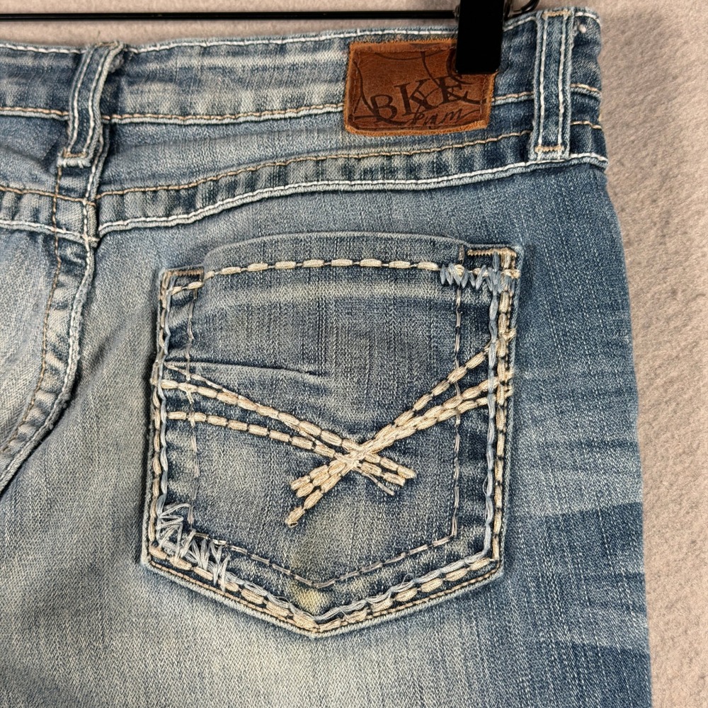 BKE Kate Bootcut Jeans Womens 28x35.5 Medium Wash Contrast Stitch Stretch Denim - Picture 11 of 16